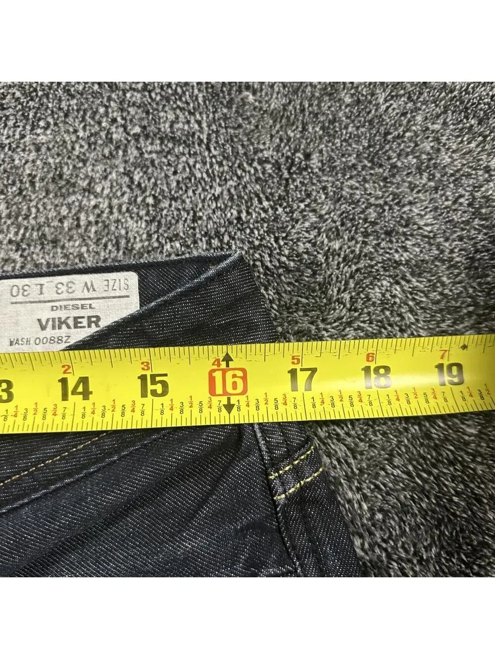 Y2K grunge rockstar archive diesel viker dark wash jeans - 33x29!